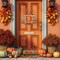 Fall Football Door Sign Wooden Pumpkin Football Hanging Decor – Autumn Farmhouse Front Door Hanger, Rustic Thanksgiving Porch Wall Plaque Seasonal Home Outdoor Decoration